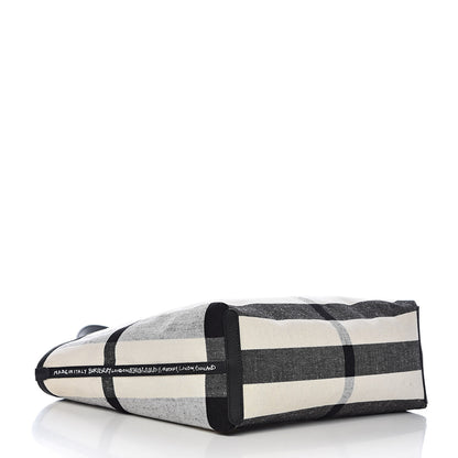 Burberry Coated Canvas Medium Reversible Doodle Tote White Black 6 of 15