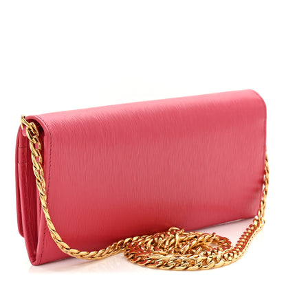 Prada Vitello Move Chain Wallet Peonia 3 of 9
