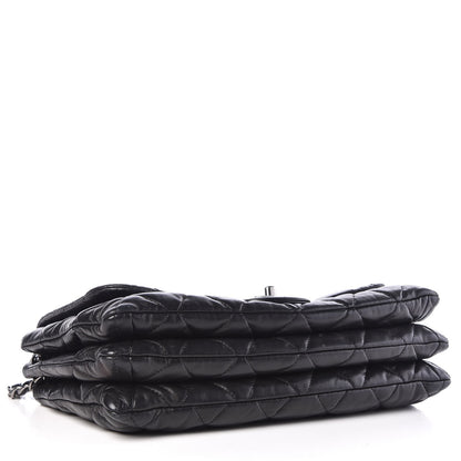 Chanel Lambskin Quilted 3 Accordion Flap Bag Black 5 of 11