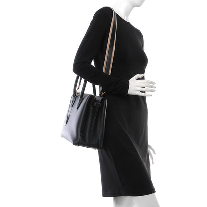 MCM Grained Calfskin Large Milla Tote Black 3 of 14