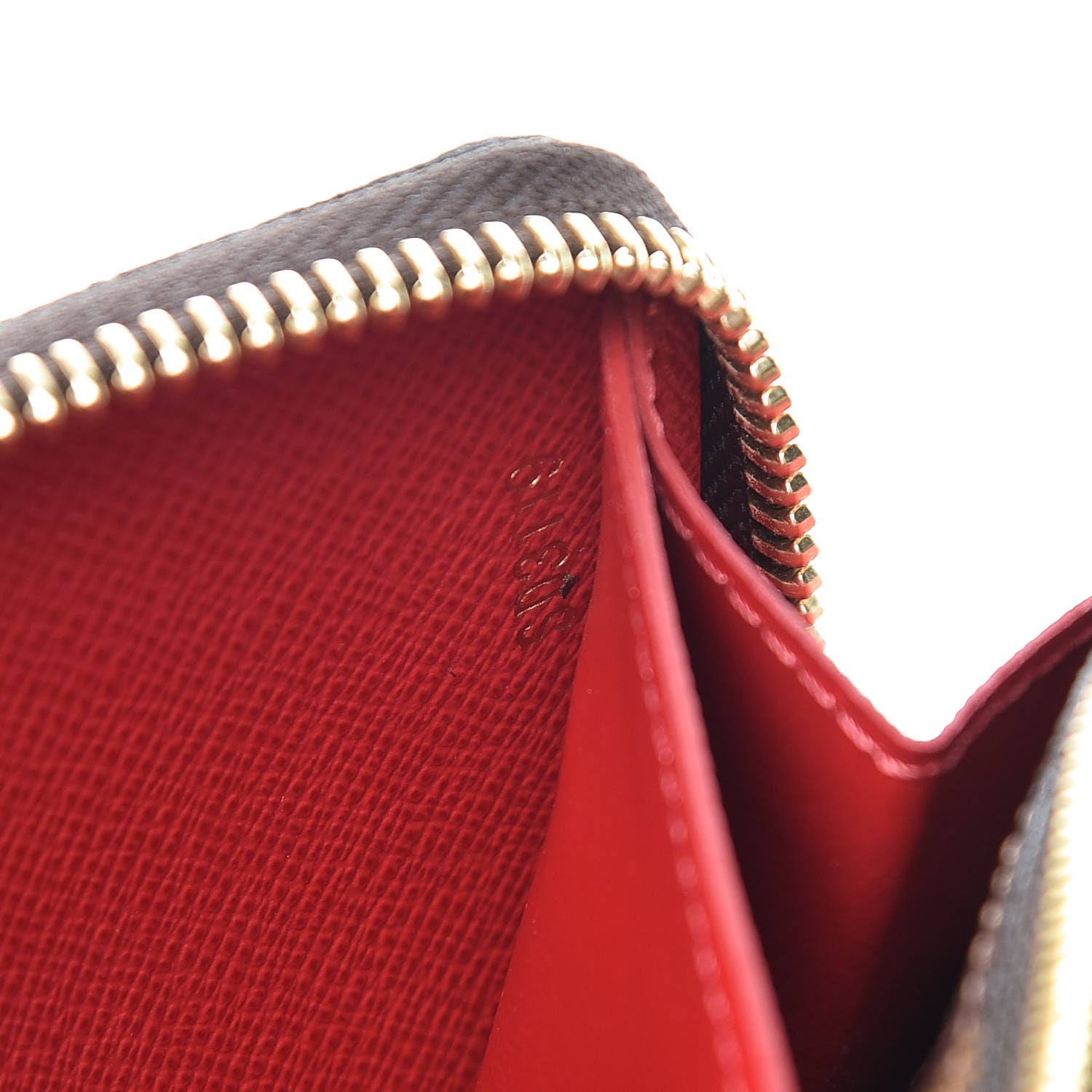 Louis Vuitton Damier Ebene Clemence Wallet Cherry 7 of 10