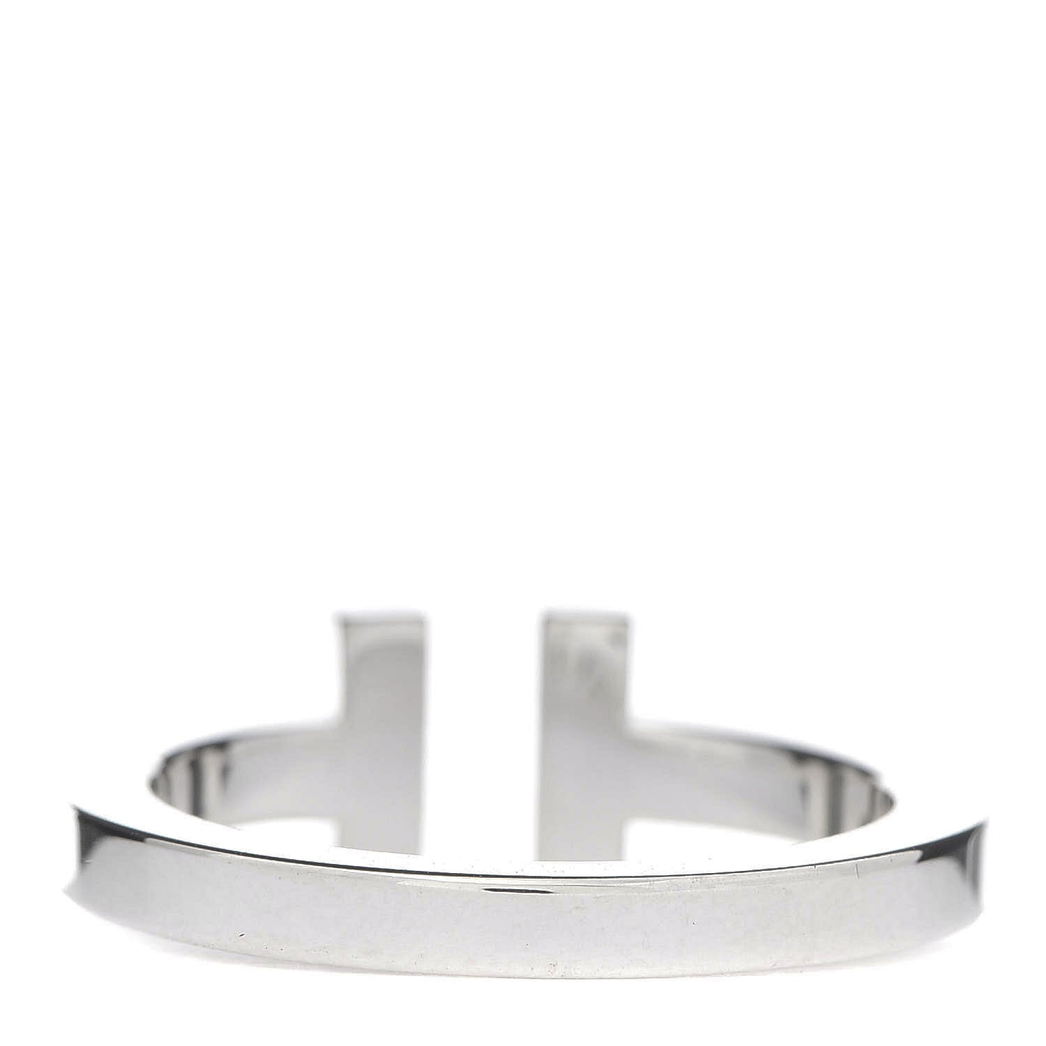 Tiffany Sterling Silver T Square Ring 58 8.25 3 of 5