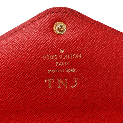 Louis Vuitton Damier Ebene Josephine Wallet Red 6 of 10