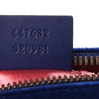 Gucci Velvet Matelasse Small GG Marmont Chain Shoulder Bag Cobalt 9 of 9