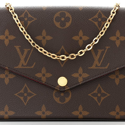 Louis Vuitton Monogram Pochette Felicie Chain Wallet Fuchsia 9 of 11