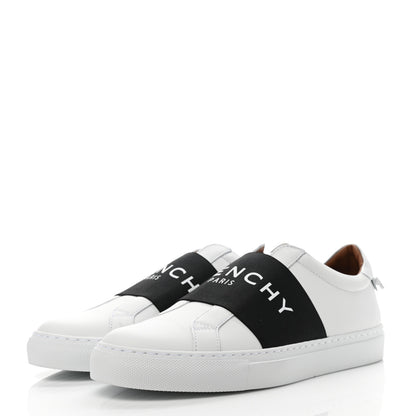 Givenchy Calfskin Band Logo Womens Urban Street Sneakers 40 White Black 3 of 9