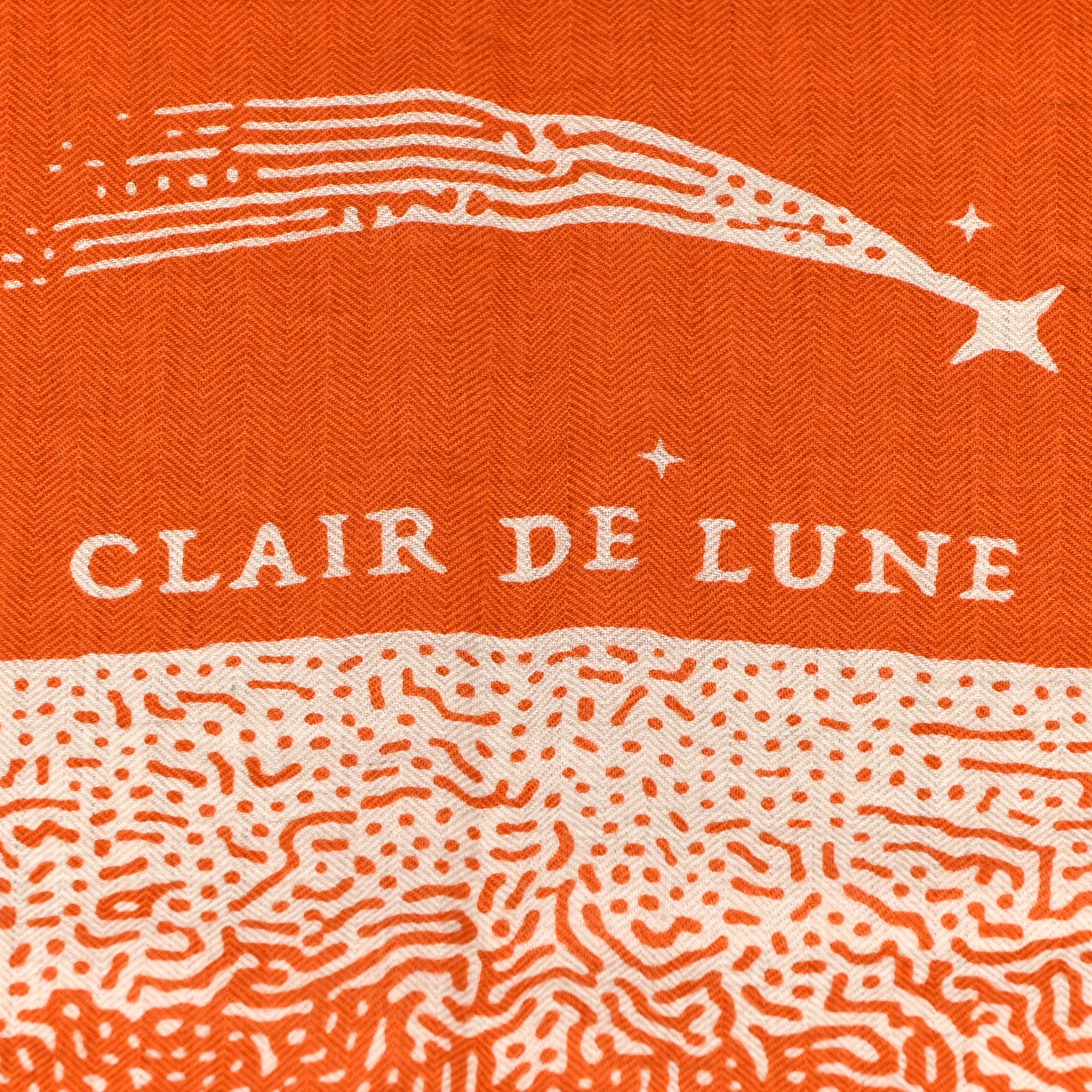 Hermes Silk Cashmere Clair De Lune Shawl 140 Orange Cuit Naturel 3 of 6
