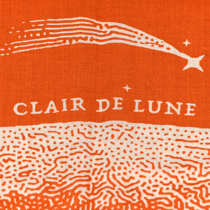 Hermes Silk Cashmere Clair De Lune Shawl 140 Orange Cuit Naturel 3 of 6