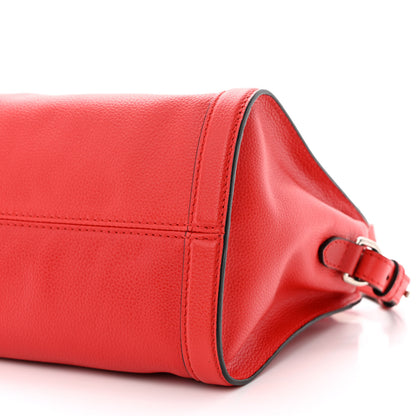Alexander McQueen Pebbled Calfskin Small Skull Padlock Zip Around Tote Red 10 of 10