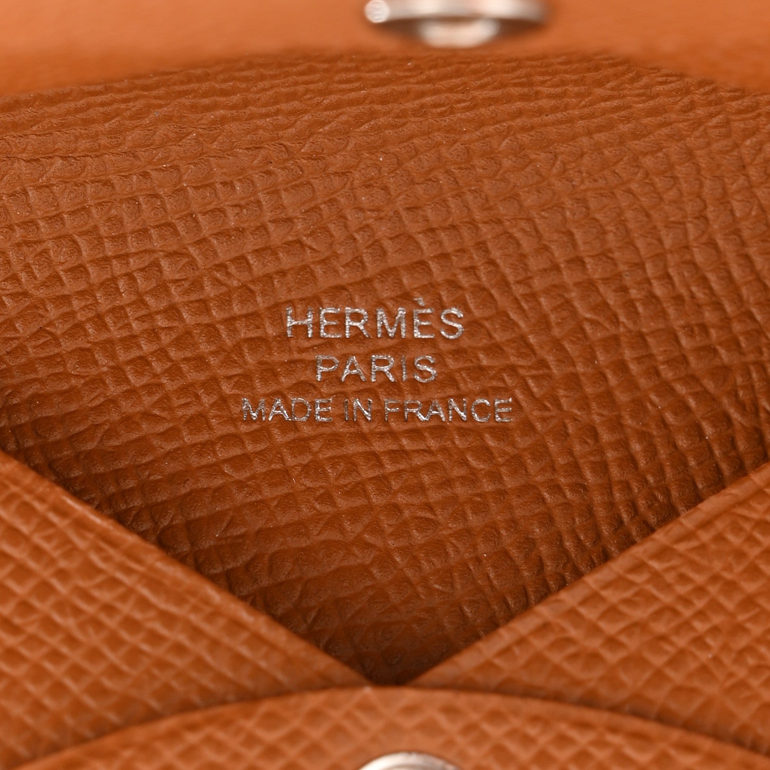 Hermes Epsom Calvi Card Case Gold 6 of 8
