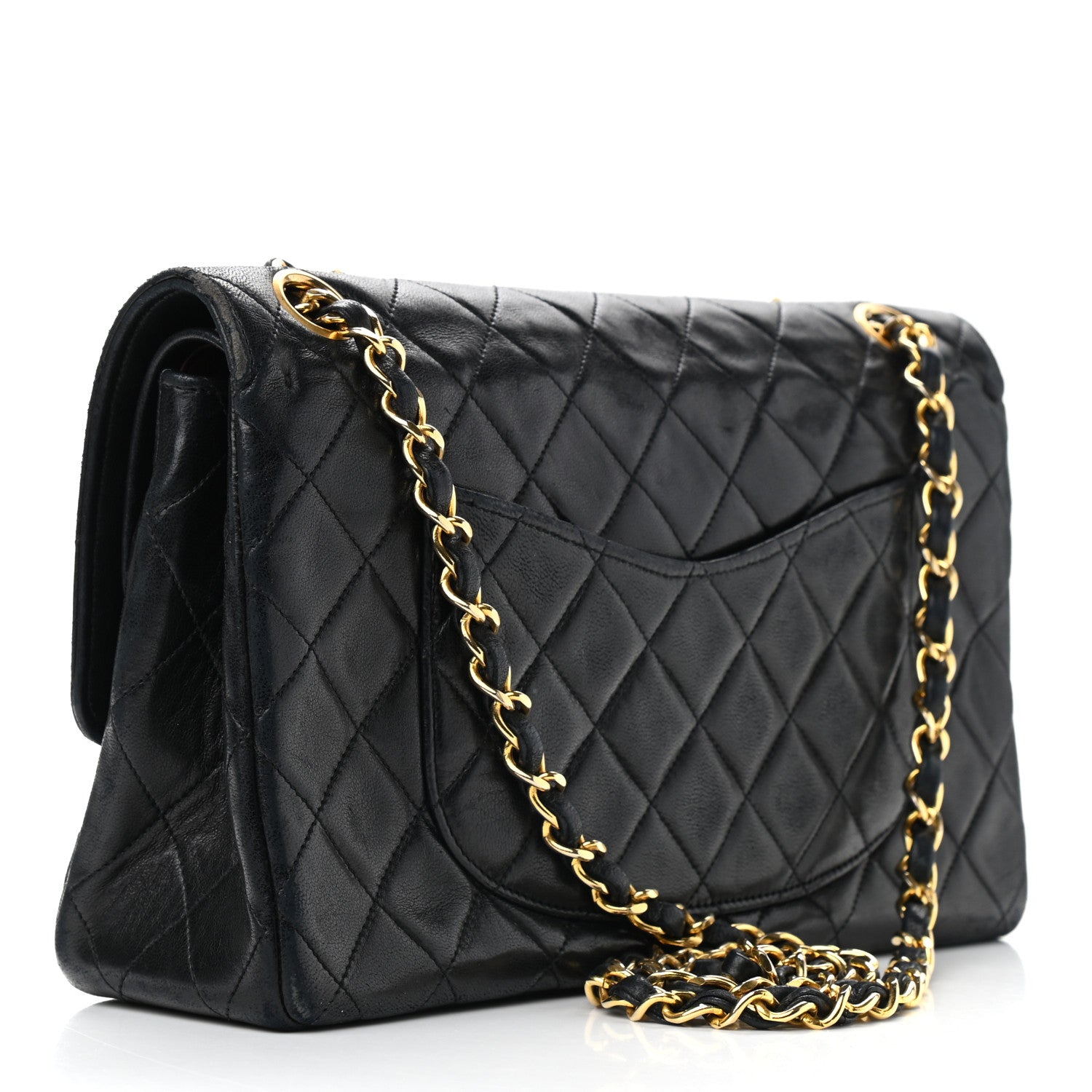 Chanel Lambskin Quilted Medium Double Flap Black 2 of 8