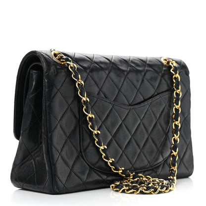 Chanel Lambskin Quilted Medium Double Flap Black 2 of 8
