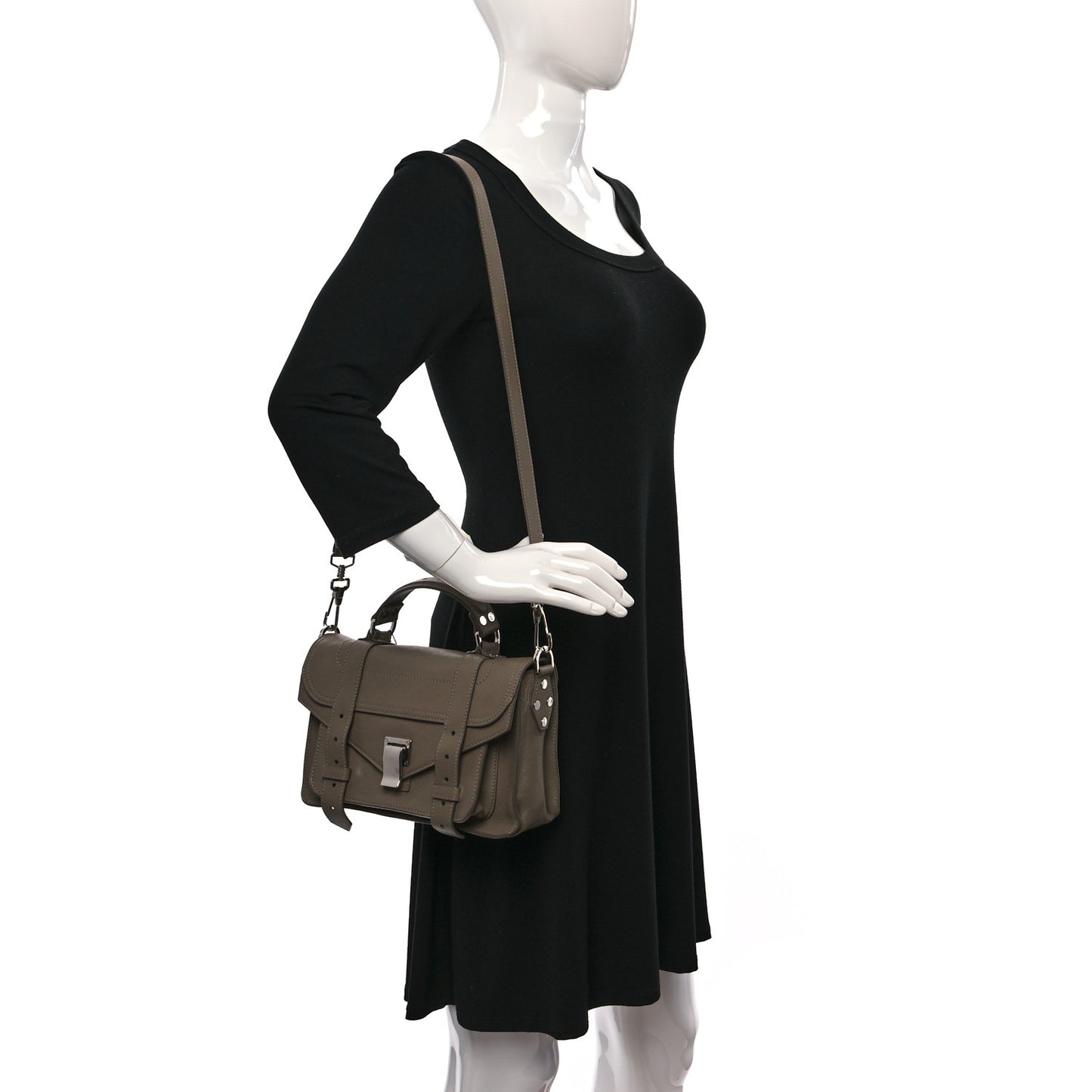 Lambskin Tiny PS1 Satchel Dove Grey