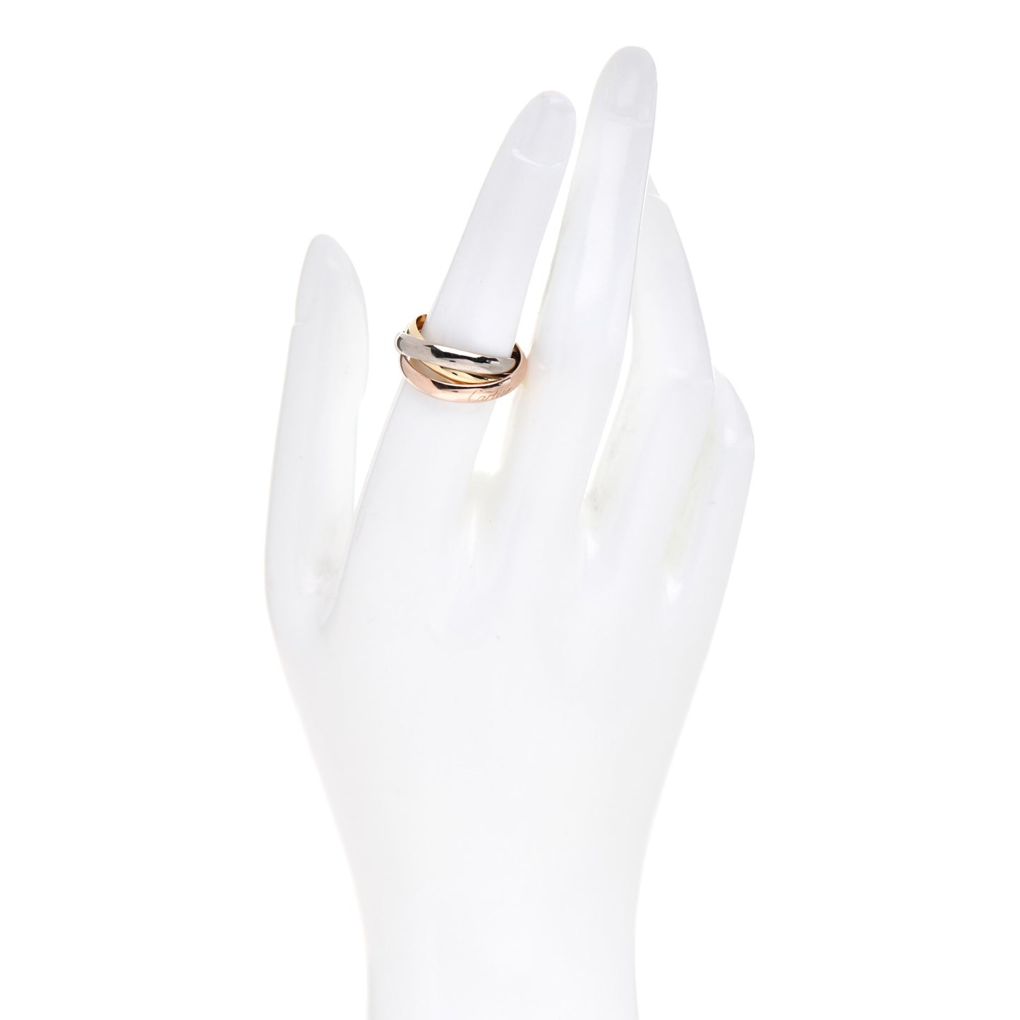 18K Pink Yellow White Gold Classic Trinity Ring 54 7