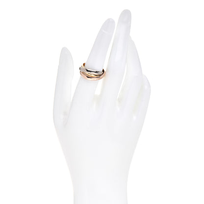 Cartier 18K Pink Yellow White Gold Classic Trinity Ring 54 7 2 of 5