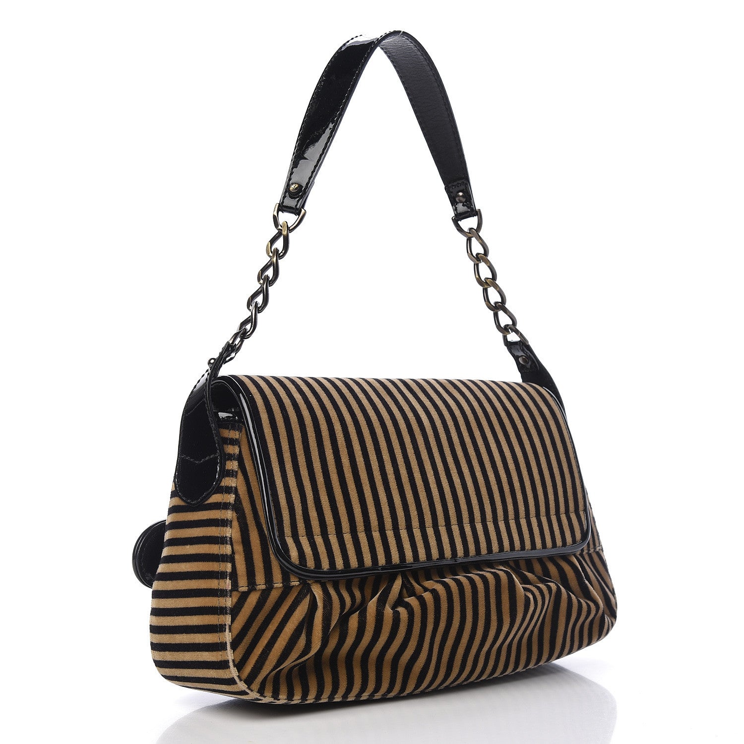 Fendi Velvet Calf Hair Leopard Print B Bis Flap Shoulder Bag Tobacco 3 of 9