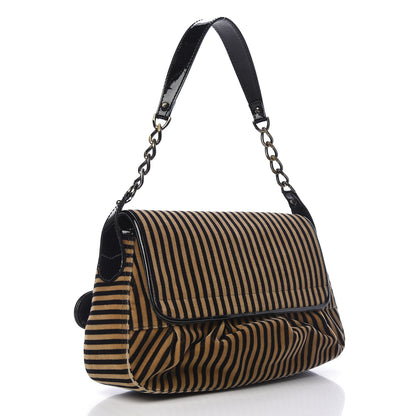 Fendi Velvet Calf Hair Leopard Print B Bis Flap Shoulder Bag Tobacco 3 of 9
