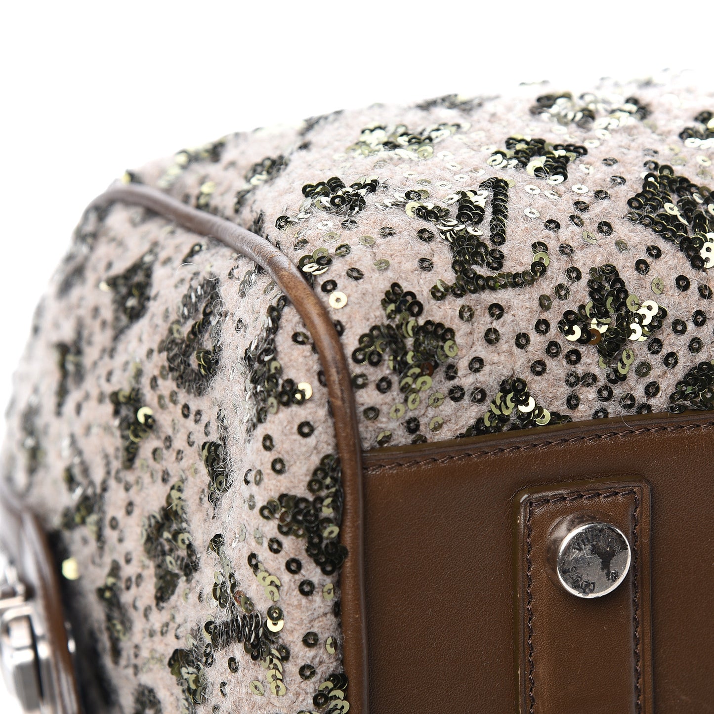 Sequin Monogram Sunshine Express Speedy Kaki