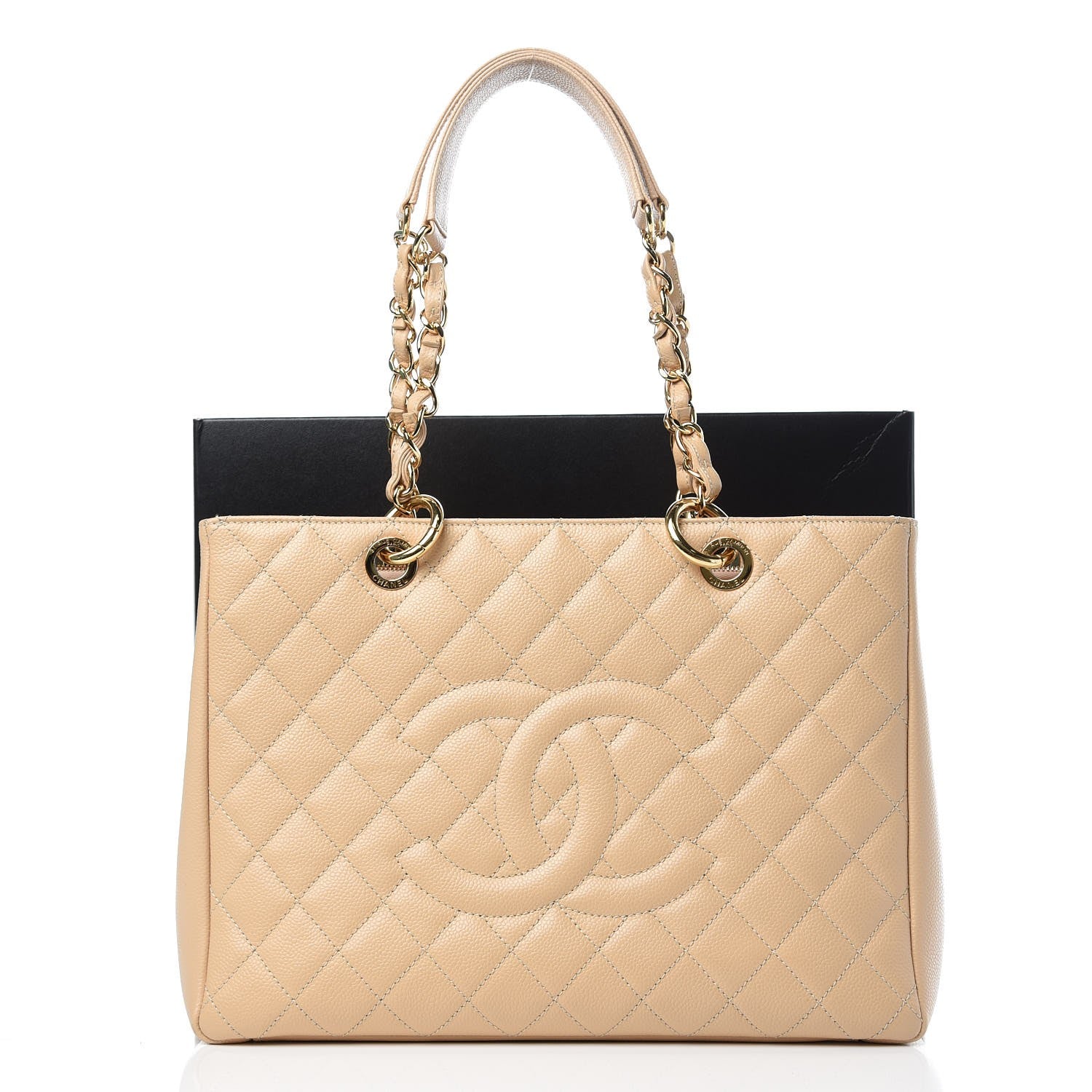Chanel Caviar Quilted Grand Shopping Tote GST Beige Clair 9 of 9