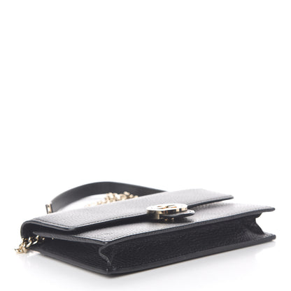 Gucci Dollar Calfskin Interlocking G Chain Wallet Black 4 of 12