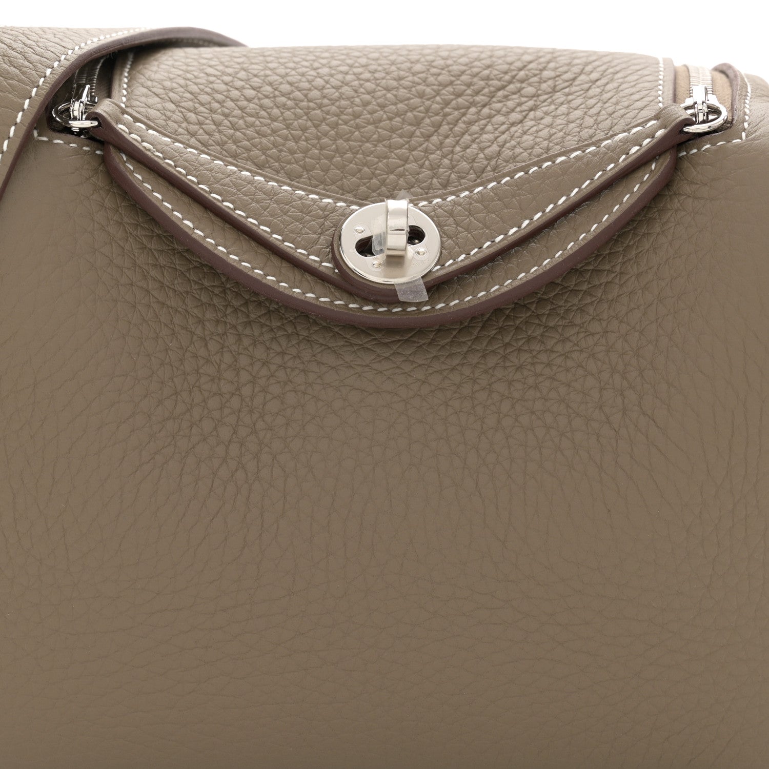 Hermes Taurillon Clemence Mini Lindy 20 Etoupe 8 of 11