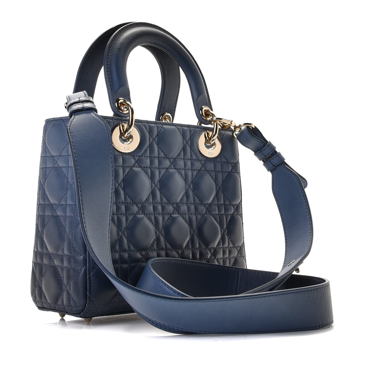 Christian Dior Lambskin Cannage Gradient Small My ABCDior Lady Dior Indigo Blue 2 of 11