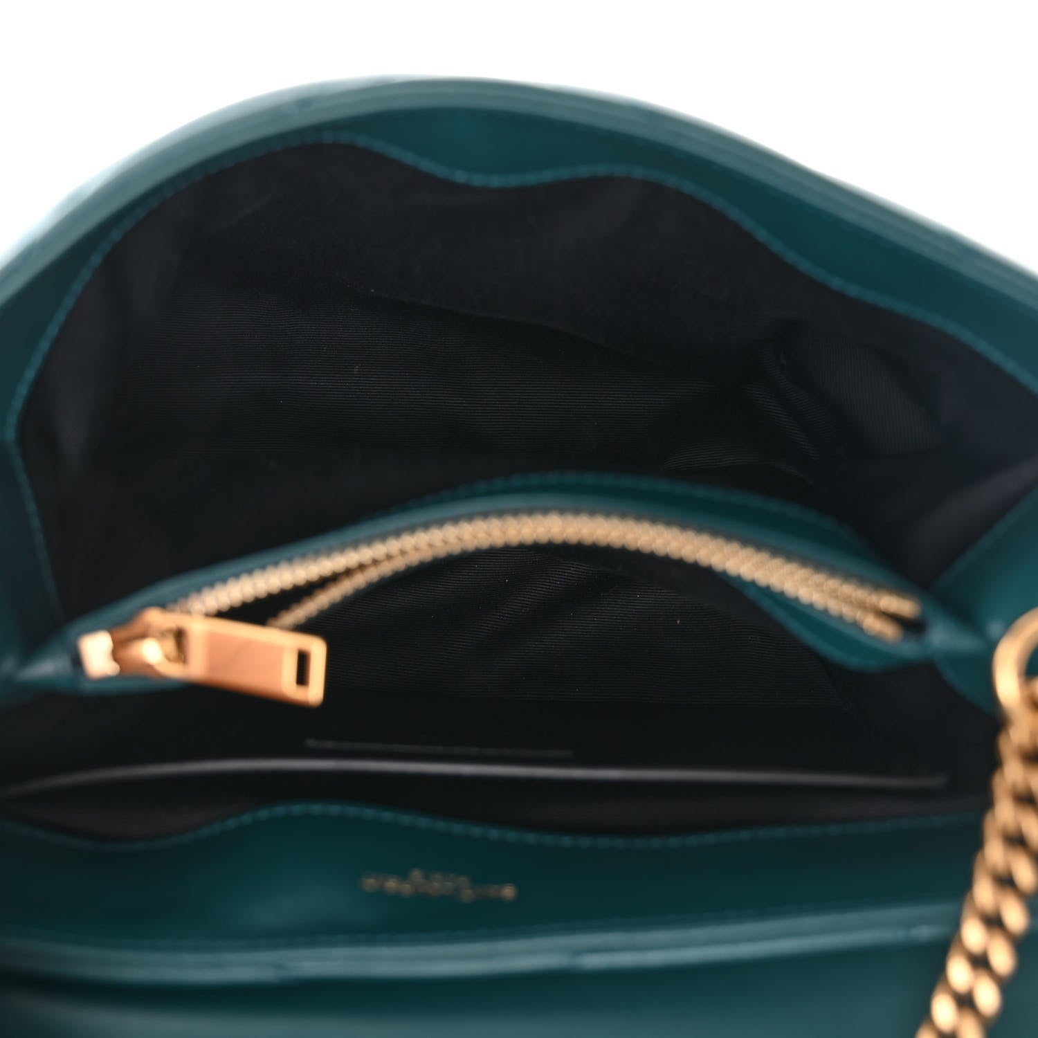 Saint Laurent Calfskin Y Quilted Monogram Small Loulou Chain Satchel Sea Turquoise 5 of 13