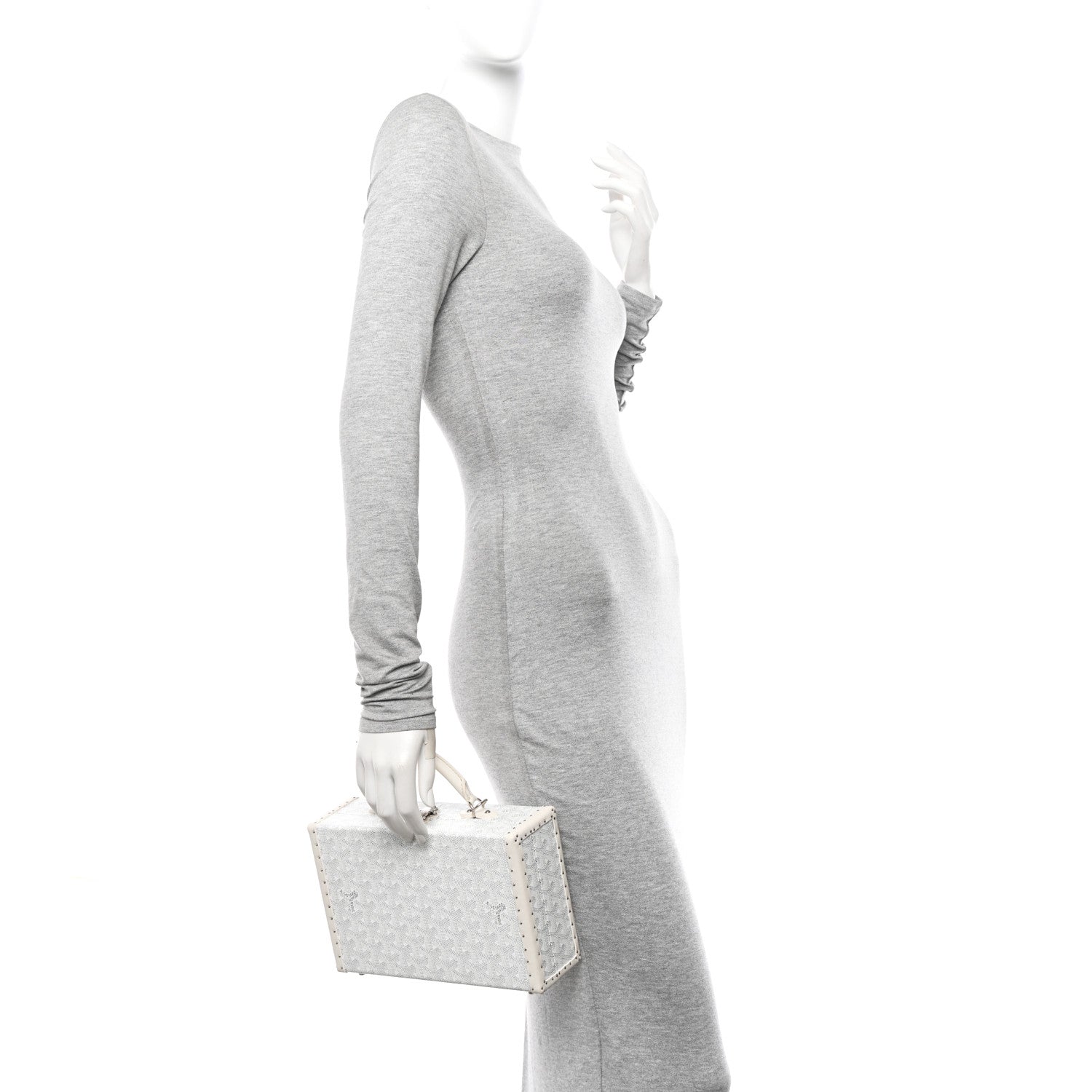 Goyard Goyardine Grand Hotel Trunk White 2 of 12