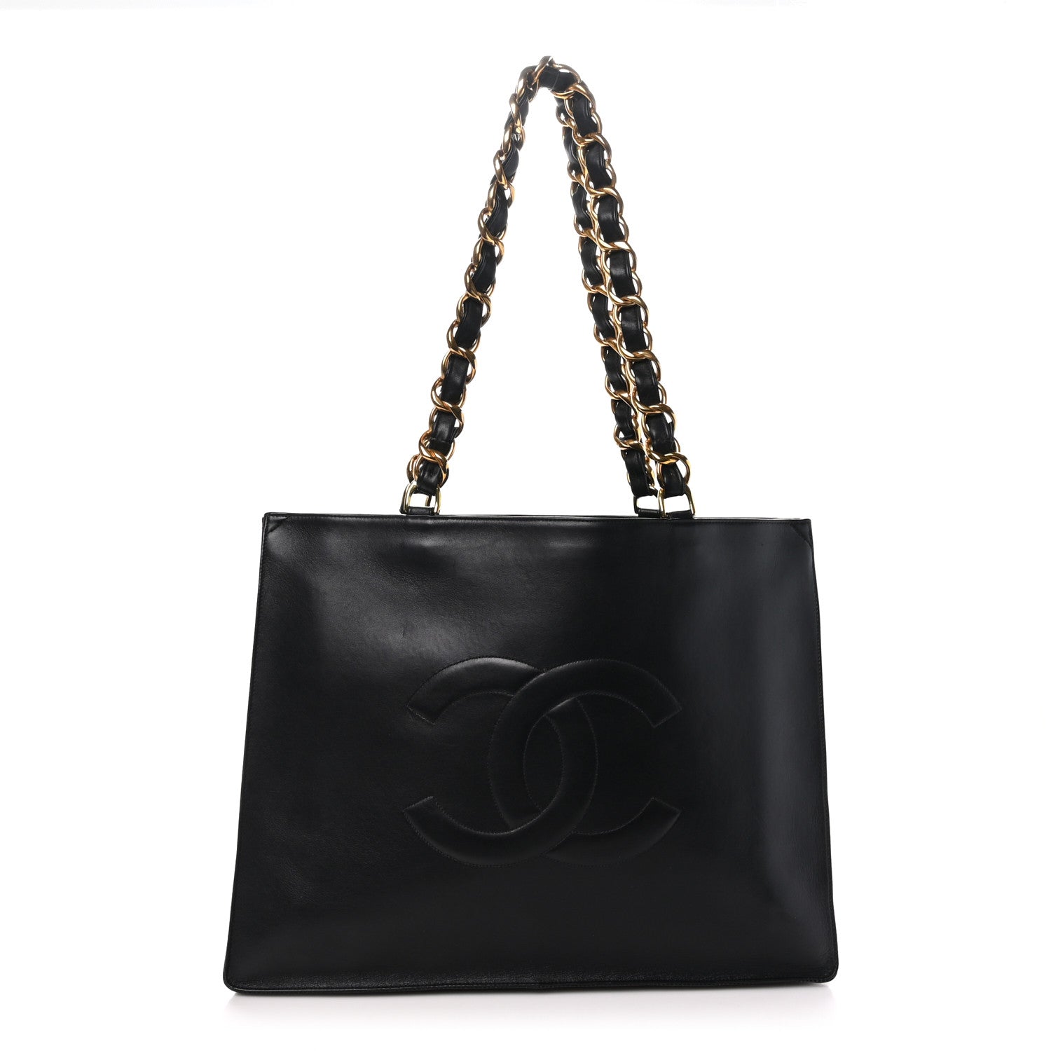 Chanel Lambskin CC Tote Black 1 of 11
