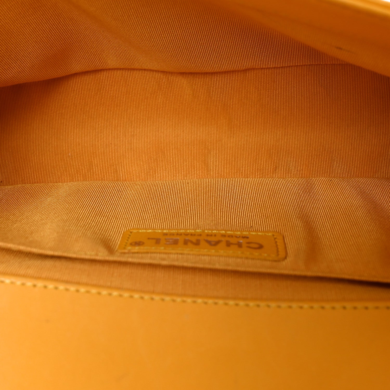 Chanel Lambskin Quilted Medium Boy Flap Yellow 5 of 11