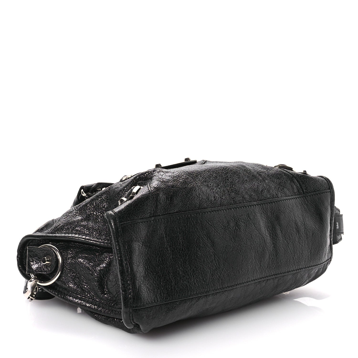 Balenciaga Agneau Classic Hardware S City Logo Strap Black White 5 of 12