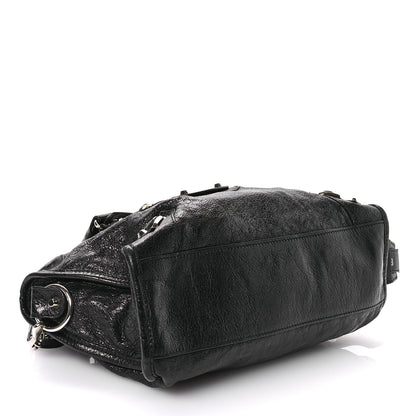 Balenciaga Agneau Classic Hardware S City Logo Strap Black White 5 of 12
