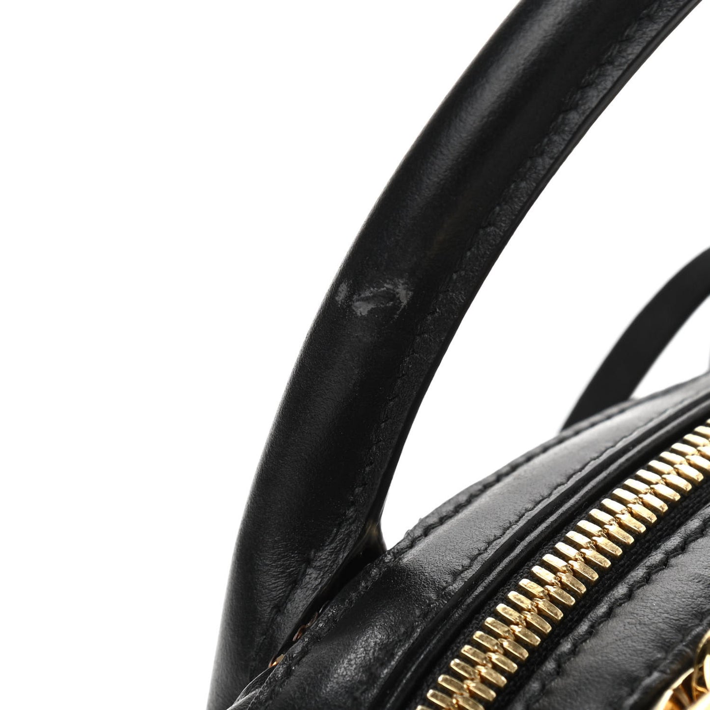 Calfskin Sequin Small Fiamma Bag Black Gold