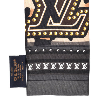 Louis Vuitton Silk Monogram LV World Bandeau Brown 3 of 4