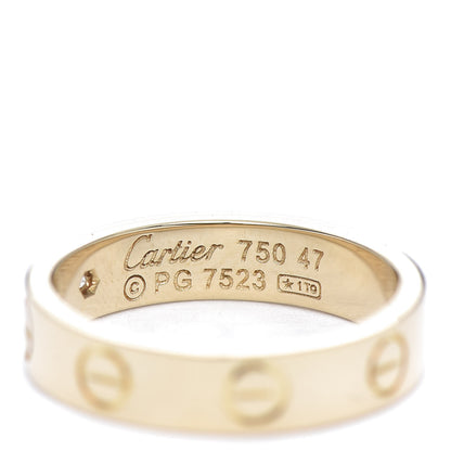 Cartier 18K Yellow Gold Diamond 4mm LOVE Wedding Band Ring 47 4 4 of 4