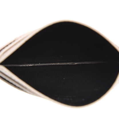 Saint Laurent Grain De Poudre Matelasse Chevron Card Case Icy White 5 of 22