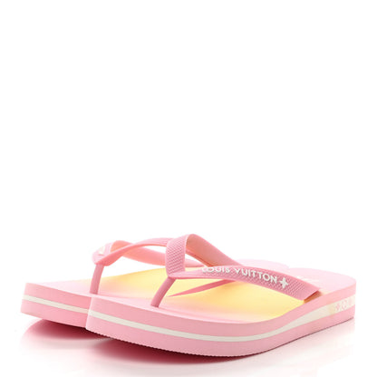 Louis Vuitton Rubber Arcade Flat Thong Sandals 40 Rose 3 of 10