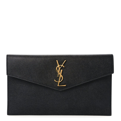 Saint Laurent Grain De Poudre Uptown Pouch Black 1 of 9