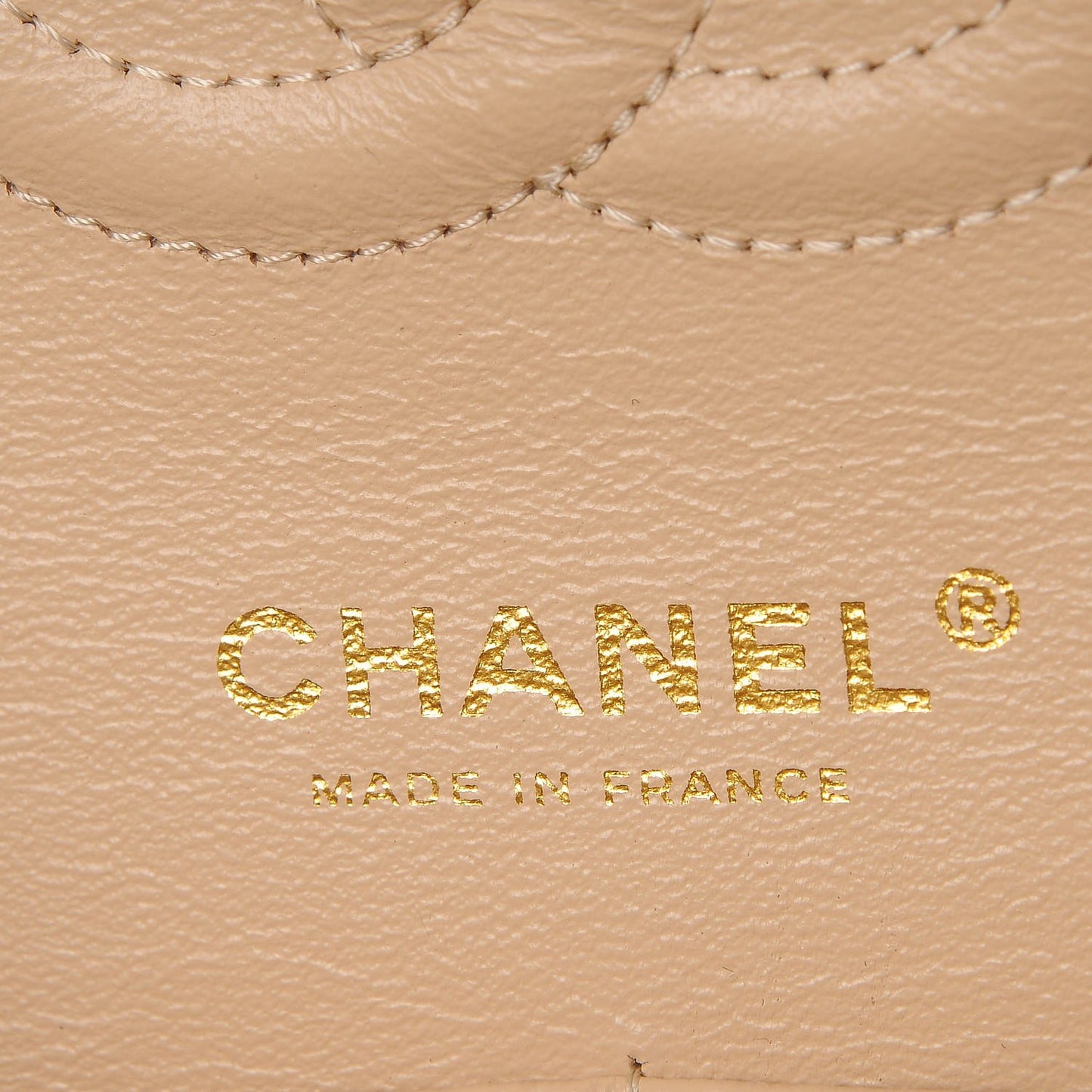 Caviar Quilted Medium Double Flap Beige Clair