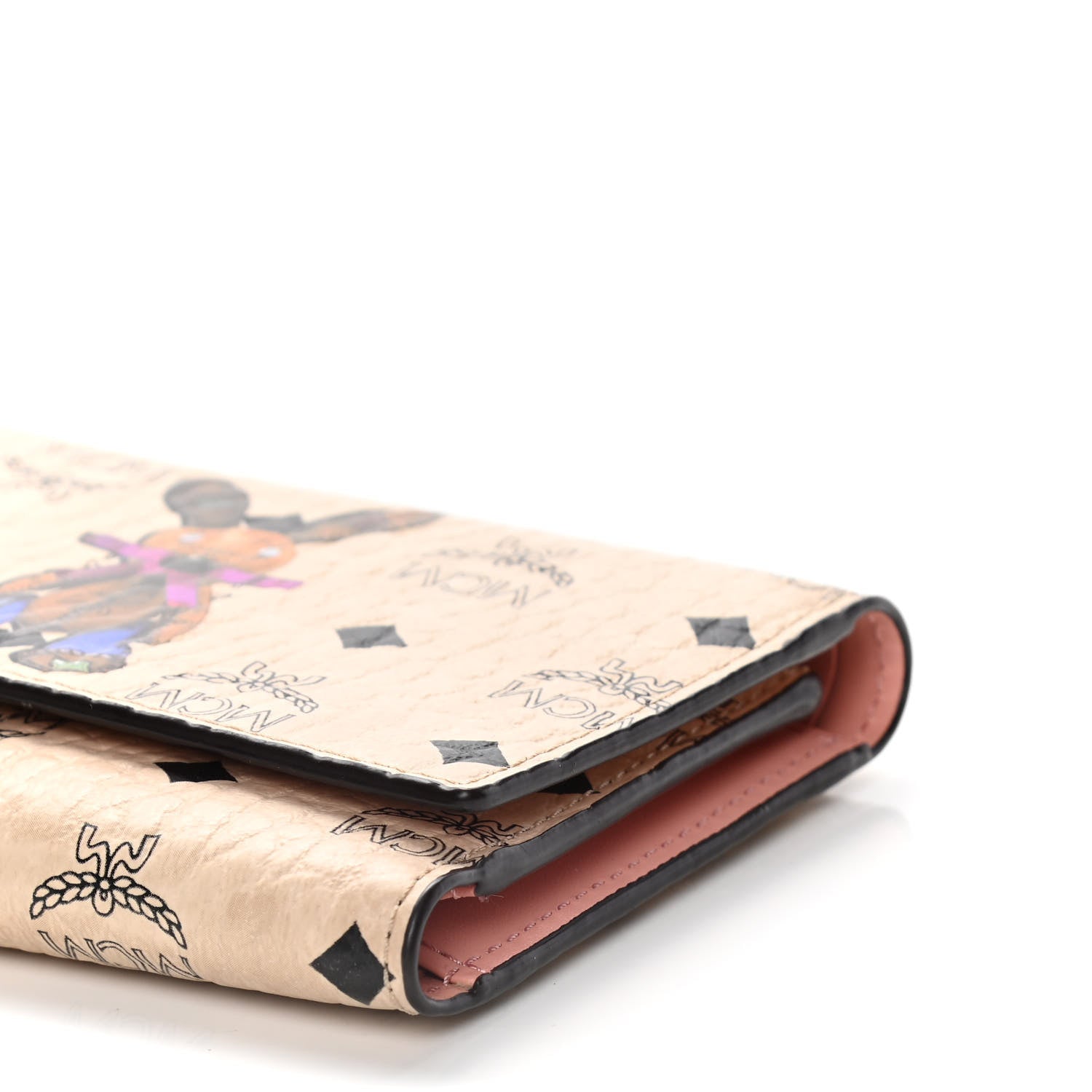MCM Visetos Rabbit Tri-Fold Wallet Beige 6 of 9