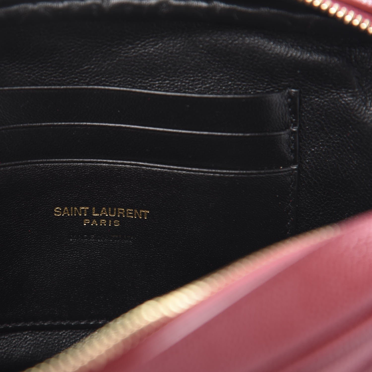 Saint Laurent Grain De Poudre Matelasse Monogram Mini Lou Camera Bag Eros Red 6 of 11