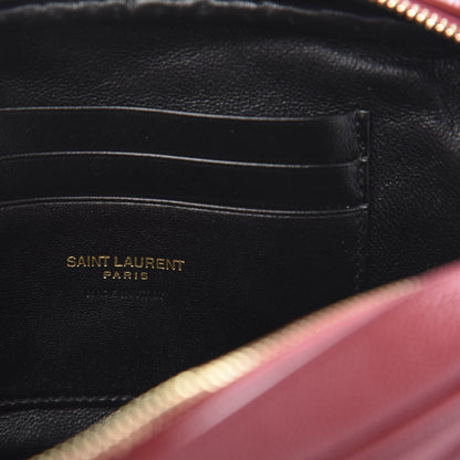 Saint Laurent Grain De Poudre Matelasse Monogram Mini Lou Camera Bag Eros Red 6 of 11