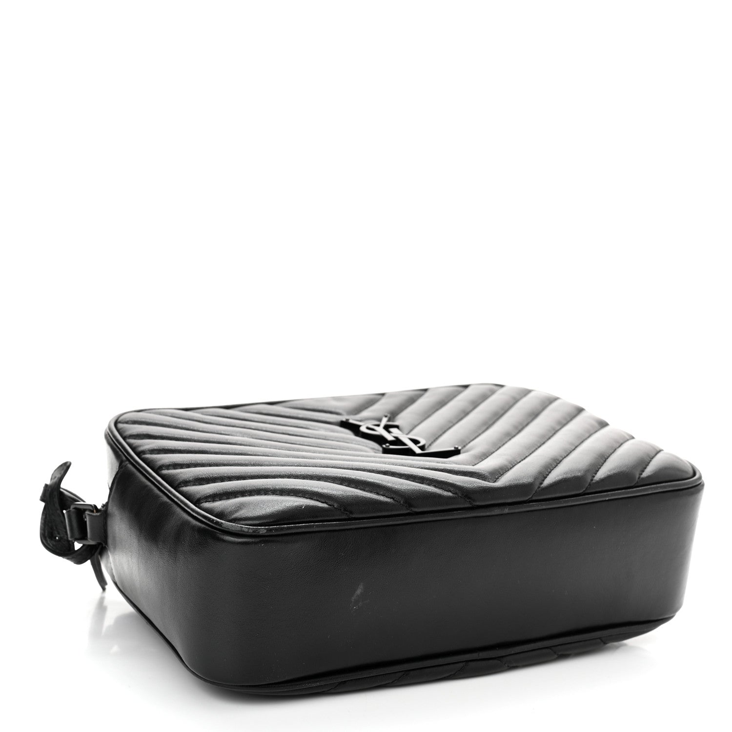 Saint Laurent Calfskin Matelasse Monogram Monochrome Lou Camera Bag Black 4 of 13