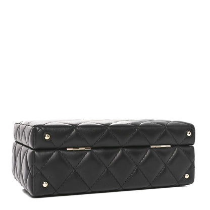 Chanel Lambskin Quilted Small CC Top Handle Box Bag Black 4 of 10
