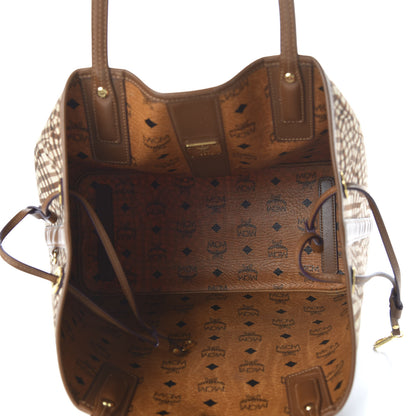 MCM Visetos Medium Liz Reversible Shopper Tote Cognac 12 of 15