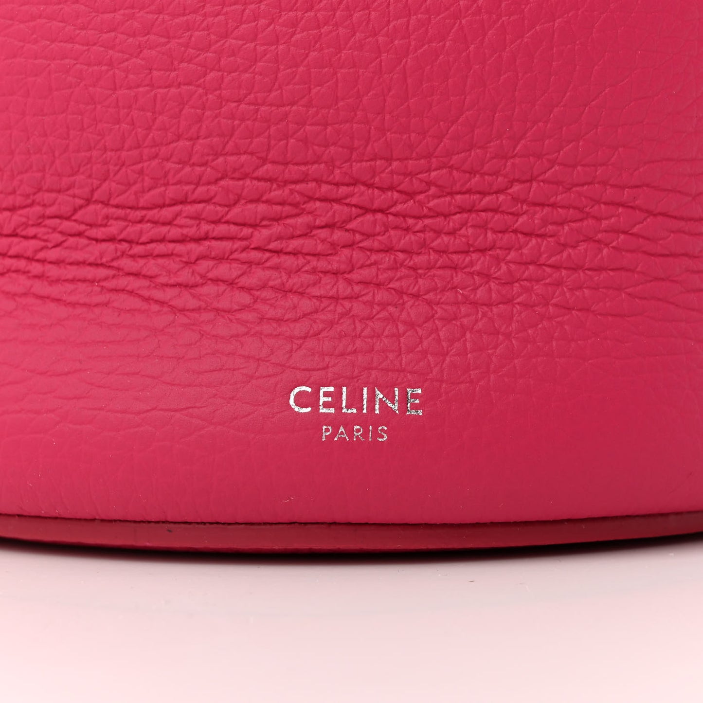 Supple Grained Calfskin Nano Big Bag Bucket Fuchsia