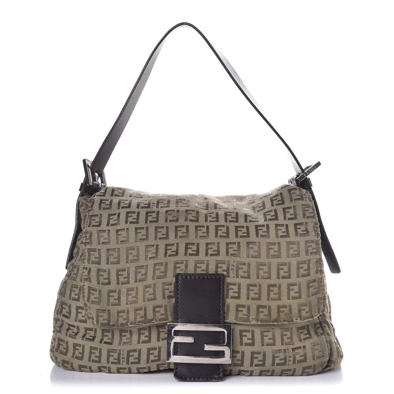 Fendi Zucchino Mama Baguette Dark Brown 1 of 11