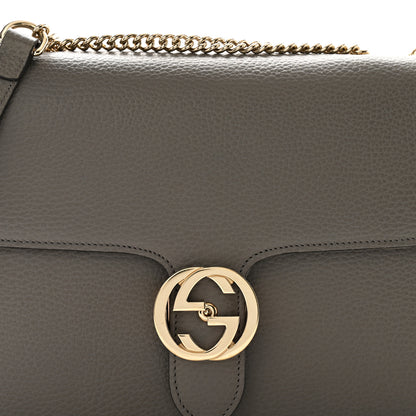 Gucci Dollar Calfskin Interlocking G Shoulder Bag Loess 9 of 12