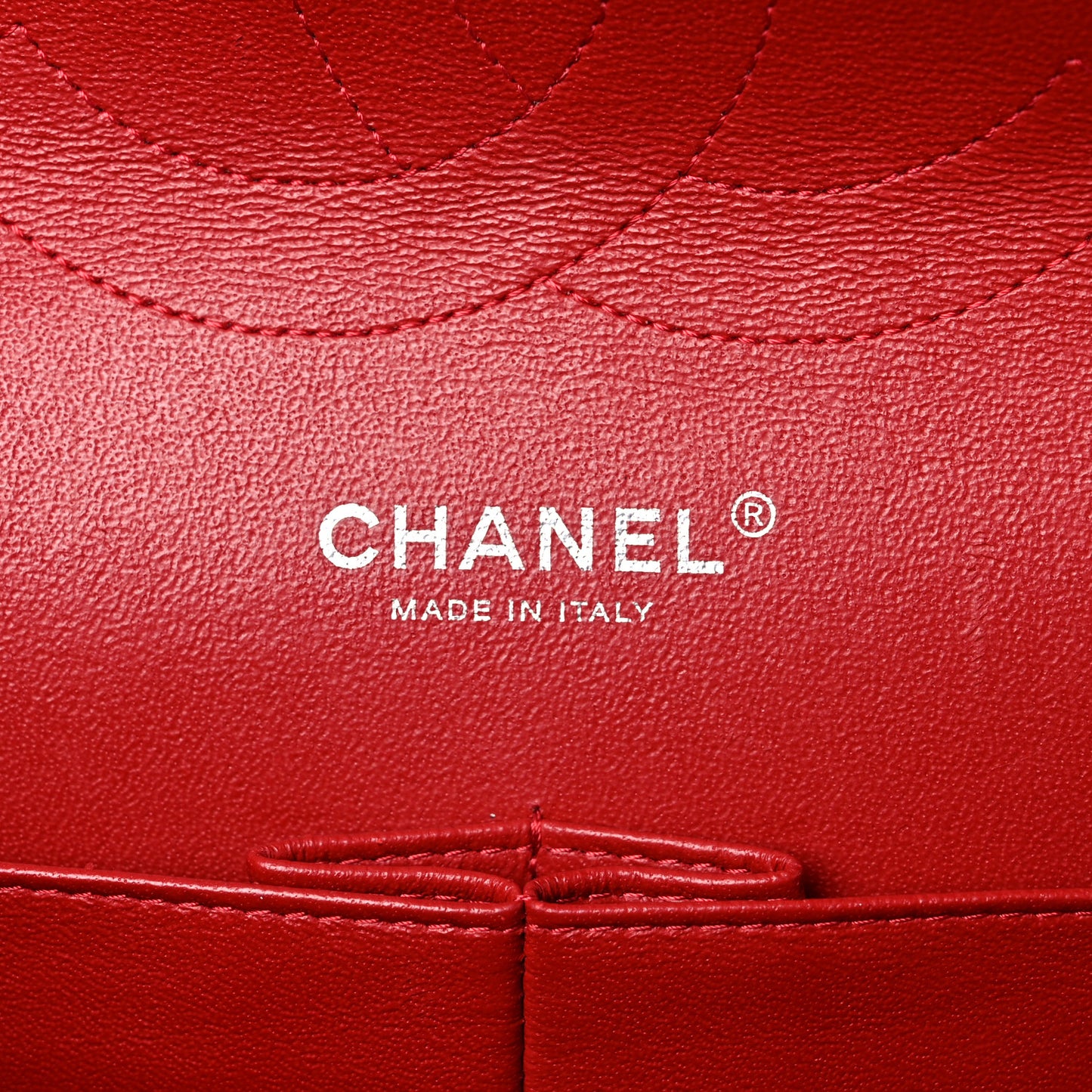 Lambskin Quilted Jumbo Double Flap Red