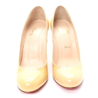 Christian Louboutin Patent Fifi 100 Pumps 38.5 Nude 3 of 9